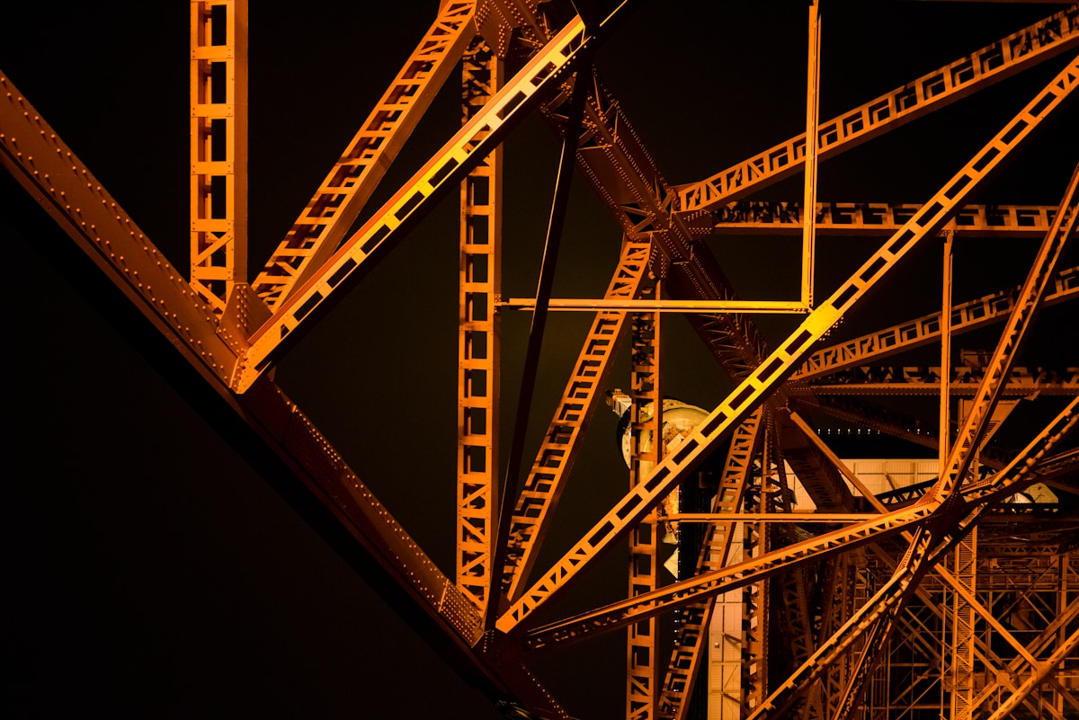 Construction frame of a new building in Japan
