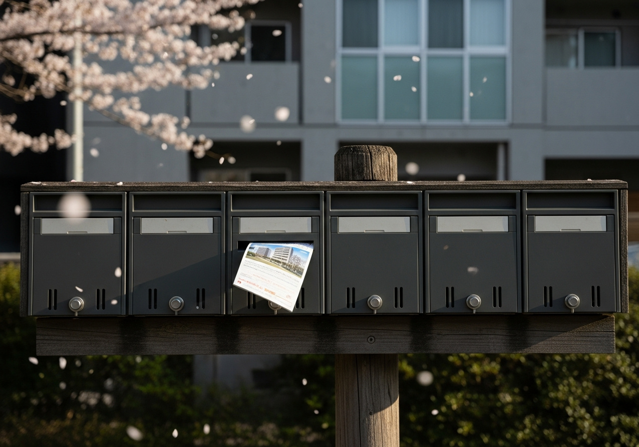 Japanese residential area with houses and vehicles on a sunny day
