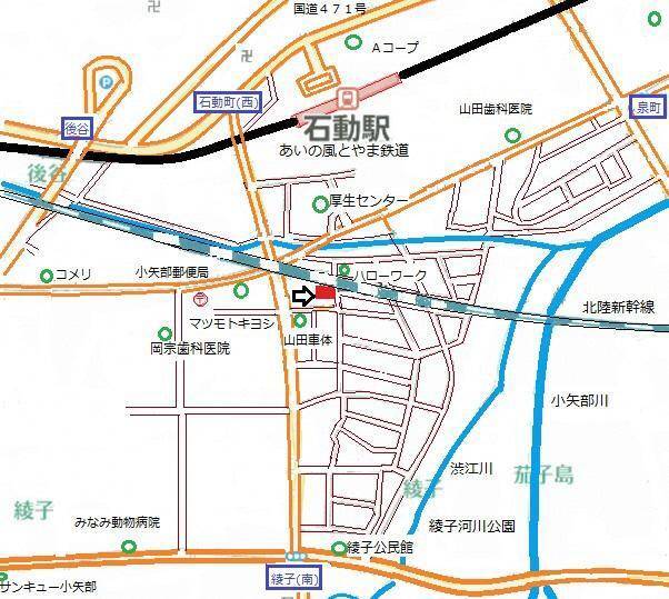323sqm Corner Plot in Oyabe City - 8 Min Walk to Isurugi Station - Thumbnail 3