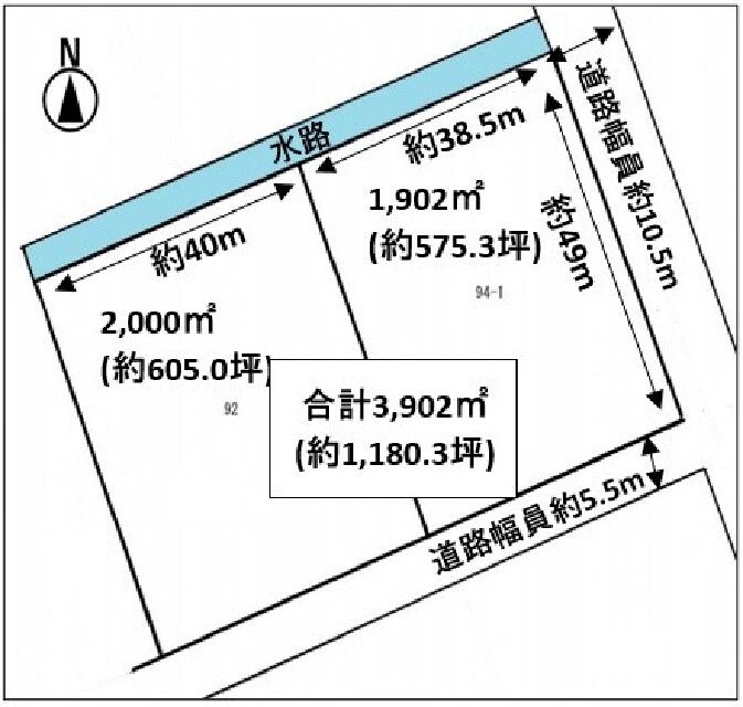 Land for Sale in Yatomi, Aichi - 3,902 sqm - Thumbnail 2