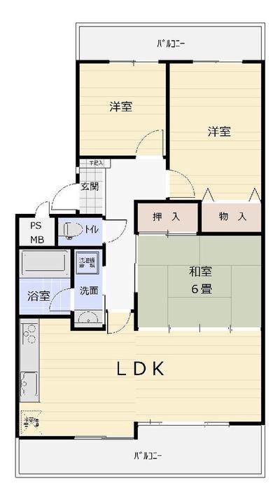 3LDK Apartment in Ama City near Jimokuji Station — Image 1, Ama, Aichi