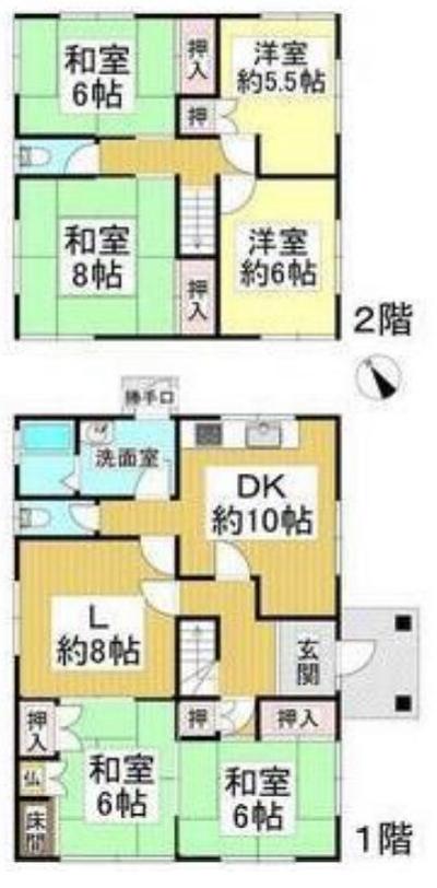 Spacious 6LDK House in Yuugaoka, Sango - Near Seino-Kitaguchi Station — Image 1, Misato, Nara