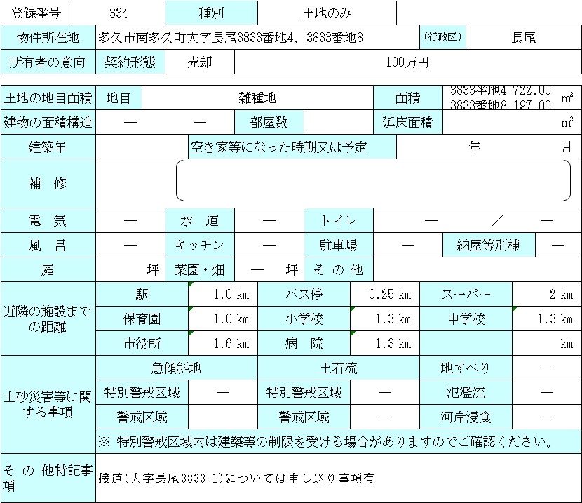 919 sqm Vacant Land for Sale in Taku City, Saga Prefecture - Thumbnail 2