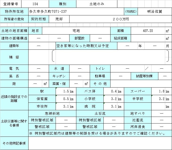 Vacant Land for Sale in Taku City, Saga Prefecture - Thumbnail 4