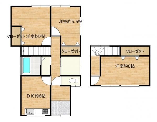3DK Wooden House for Sale in Fukui City with 6-Car Parking - Thumbnail 3