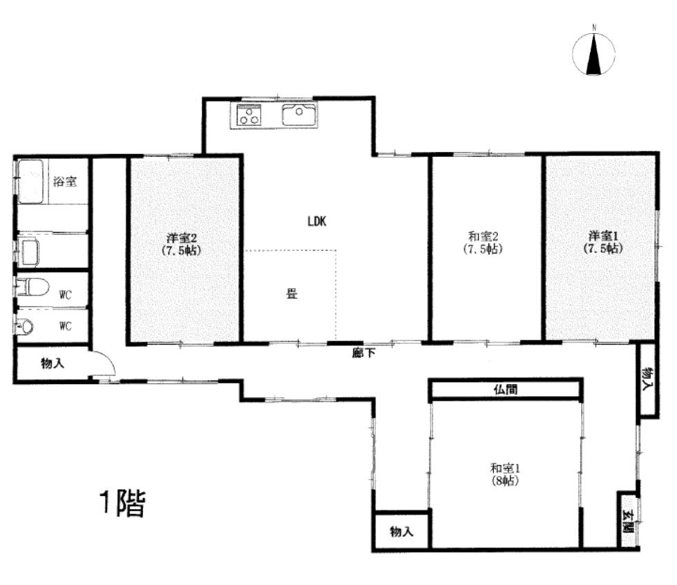 5DK Detached House for Sale in Mine City, Yamaguchi - Thumbnail 2