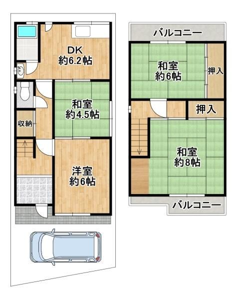 4DK Detached House for Sale near Kaminomisato Station, Matsubara - Thumbnail 3