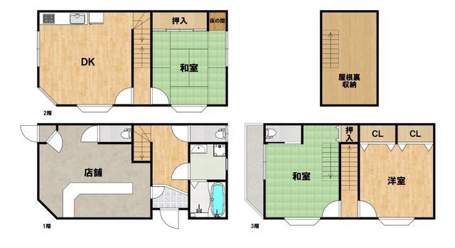 3DK Shop House for Sale Near Nagai Station, Osaka - Thumbnail 2