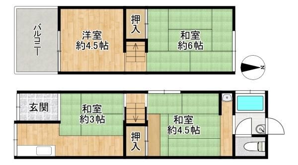 Renovated 3K House for Sale in Daito City, Osaka - 248万円 - Thumbnail 2