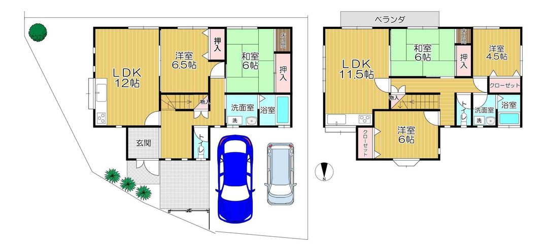 6LDK Wooden House for Sale in Kashiwara, Osaka - 135.8 sqm - Thumbnail 2