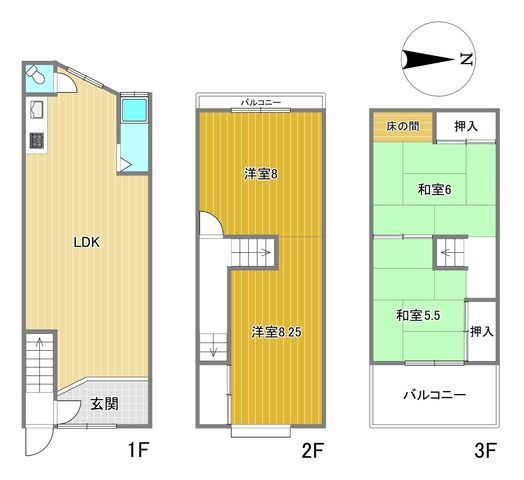 4LDK Terrace House for Sale near Sumiyoshi Taisha, Osaka - Thumbnail 3