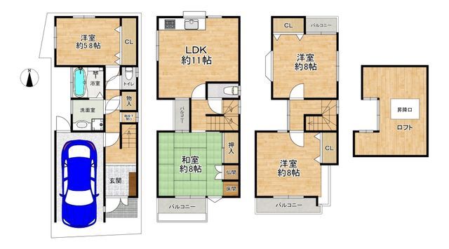 4LDK House for Sale in Fukushima-ku, Osaka, 118.57 sqm - Thumbnail 3