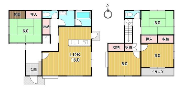 Renovated 4LDK House in Naka-ku, Okayama City - Thumbnail 2
