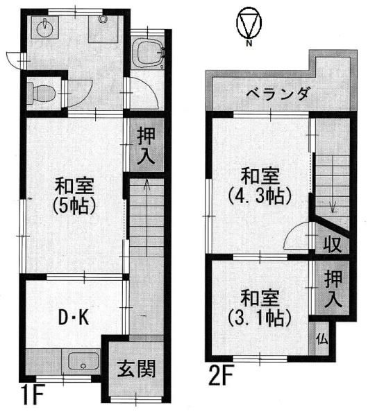 3DK Used House for Sale in Neyagawa, Osaka - 80.45 sqm - Thumbnail 2