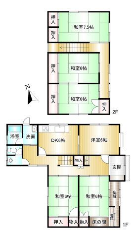 6DK House in Kashihara, Nara - 118.93 sqm, 7.3 million yen - Thumbnail 3