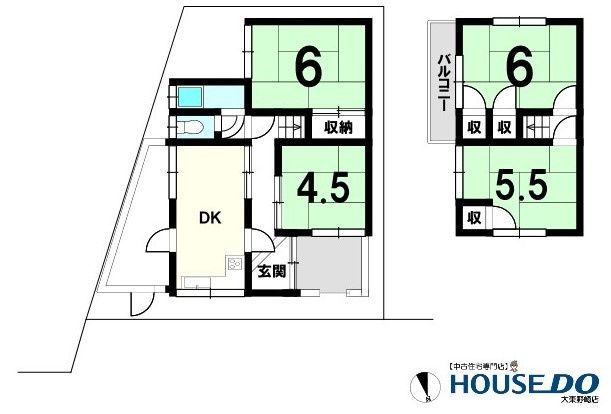 1964 Wooden 4DK House for Sale in Daito City, Osaka - Main Image