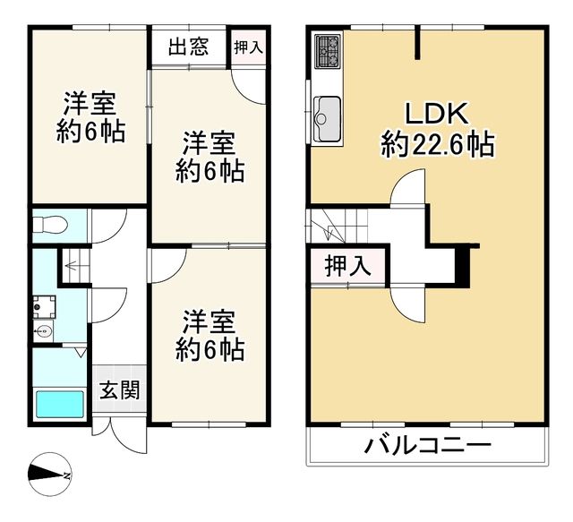3LDK Terrace House for Sale in Amagasaki, Hyogo - Thumbnail 2