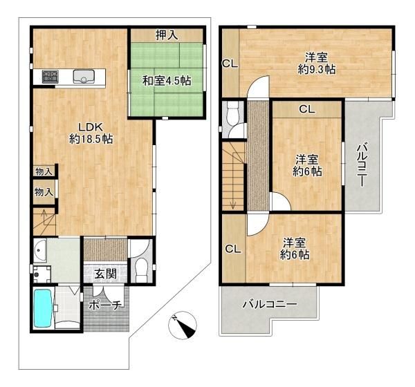 4LDK Detached House for Sale in Higashiosaka, Osaka - Thumbnail 2