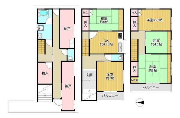 5DK Detached House for Sale near Hyotan-yama Station, Higashiosaka - Thumbnail 4