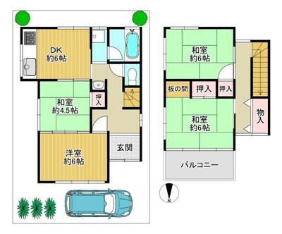 Renovated 4DK House for Sale in Higashiosaka, Osaka — Floorplan, Higashiosaka, Osaka