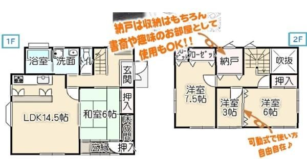 3SLDK House in Kinokawa, Wakayama - 4,600,000 Yen - Thumbnail 2