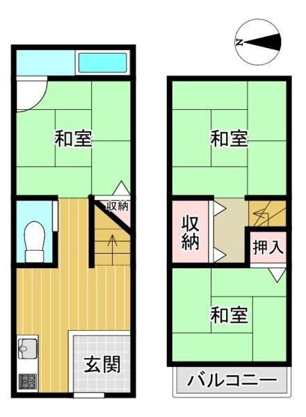 Terrace House for Sale in Higashiosaka, Osaka - 3K, 47.07 sqm - Thumbnail 4