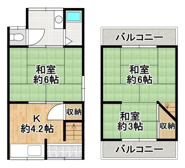 Terraced House for Sale in Matsubara, Osaka - 3K, Near Kawachi-Amami Station - Thumbnail 2