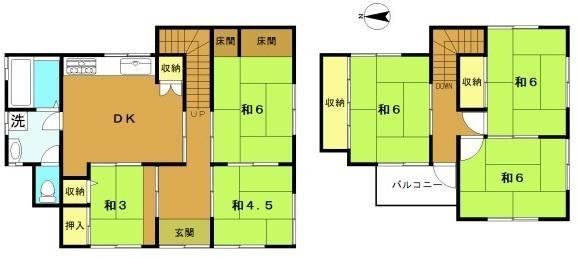 6DK Wooden House for Sale in Nantan City, Kyoto - 350万円 - Main Image