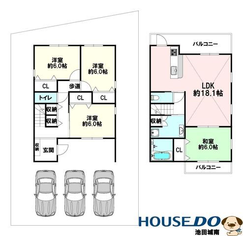 4LDK Detached House for Sale in Ikeda, Osaka - 2021 Build - Thumbnail 3