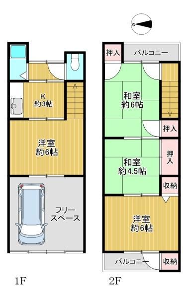 Used Terraced House in Kadoma-shi, Osaka - 4K, 65.32 sqm - Thumbnail 2