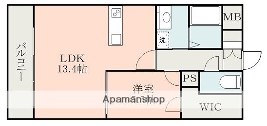 1LDK Apartment for Rent in Chuo-ku, Kumamoto City - Main Image