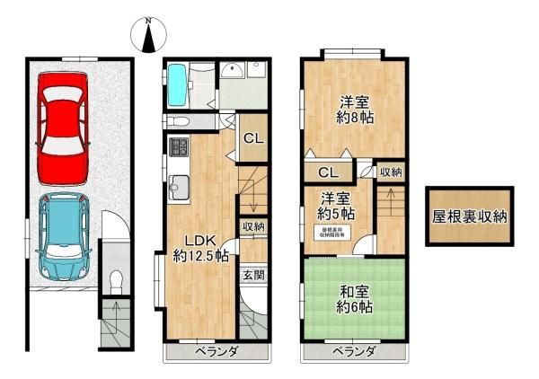 3LDK Steel-Framed House for Sale in Higashiosaka, Osaka - Thumbnail 2