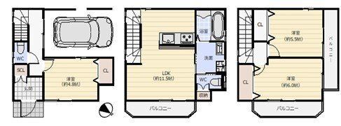 3LDK Wooden House for Sale in Abeno, Osaka - 10 Years Old - Main Image