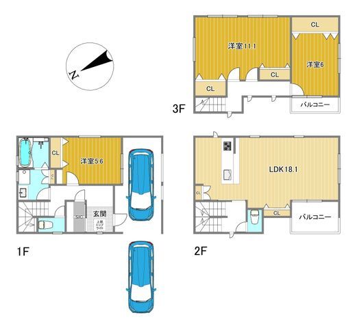 Modern 3LDK House for Sale in Sumiyoshi, Osaka - Built 2016 - Thumbnail 3