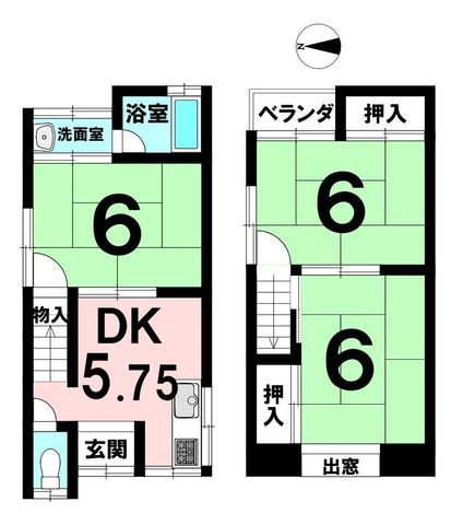 3DK Vacant House in Nagaokakyo City, Kyoto for 4.8M Yen - Thumbnail 2