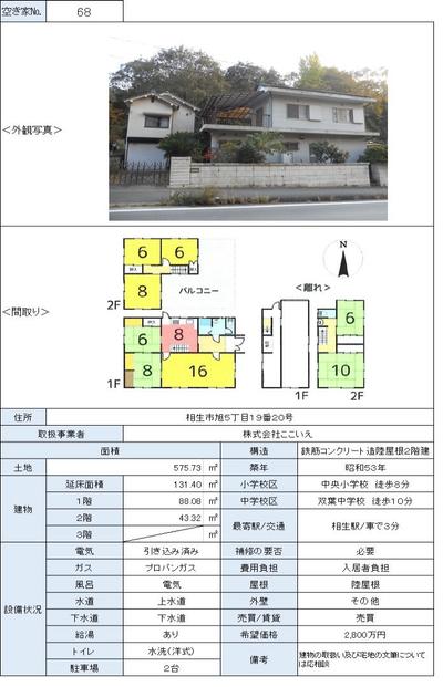 Vacant House Bank Property Information【68-Asahi 5-chome】 — Image 1, Kasai, Hyogo