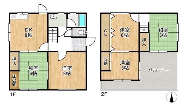5DK Detached House for Sale in Kamimaki, Nara - 1780万 Yen - Thumbnail 4
