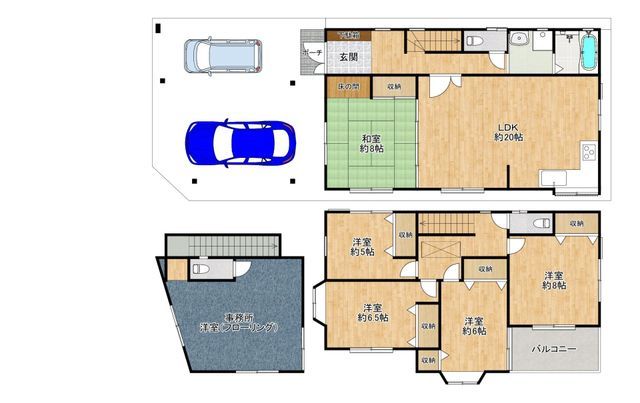 5LDK Detached House for Sale in Izumi, Osaka with Office Potential - Thumbnail 2