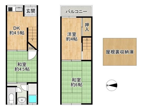 Tenanted 3DK Terrace House for Sale in Kadoma, Osaka - 16% Yield - Thumbnail 3