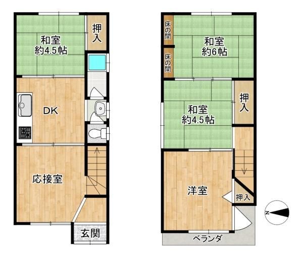 5DK Wooden House for Sale in Higashi-Osaka, Osaka - Thumbnail 4