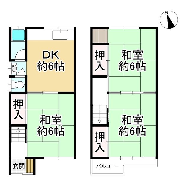 3DK House with South Balcony for Sale near Makino Station, Hirakata - Thumbnail 3