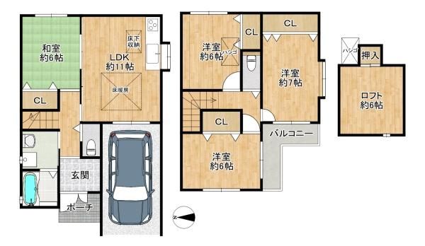 4SLDK Steel Frame House for Sale in Higashi-Osaka, Osaka - Thumbnail 2