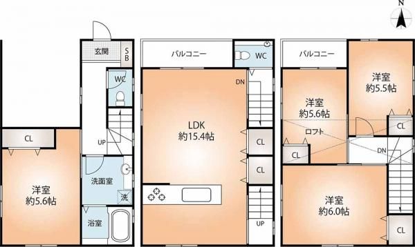 Modern 4LDK House in Kobe Central Ward | 2019 Build | Near Nada Station - Thumbnail 2