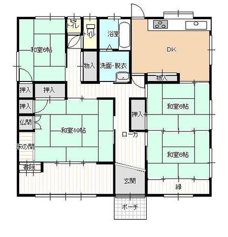 Spacious 4DK Single-Story House on Large Plot in Hofu, Yamaguchi - Thumbnail 2