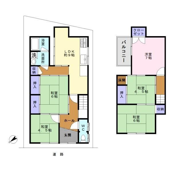 5LDK House for Sale in Kishiwada, Osaka - Near Izumiomiya Station - Thumbnail 2