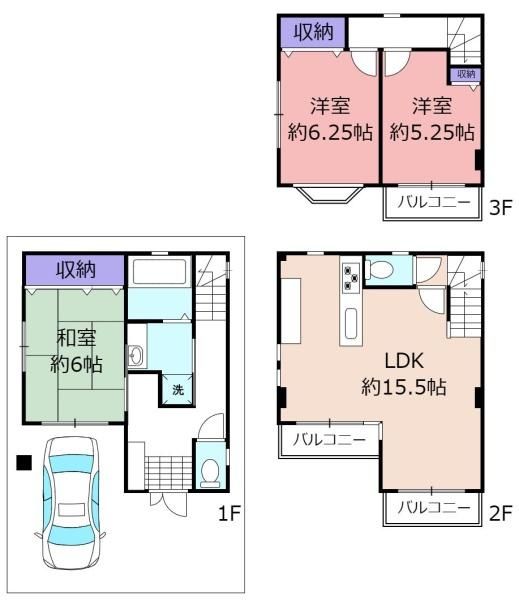 3-Story 3LDK Steel House for Sale in Daito City, Osaka - Thumbnail 2