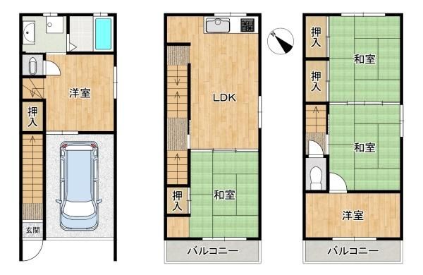 5LDK Steel Frame House for Sale near Tokuan Station, Higashiosaka - Thumbnail 2