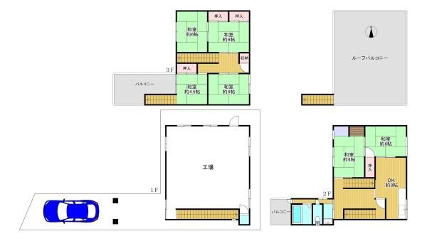 6DK Steel-Frame House with Factory Space in Ikuno-ku, Osaka - Thumbnail 4