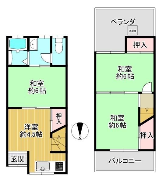 3DK Terrace House for Sale in Daito City, Osaka - Thumbnail 2