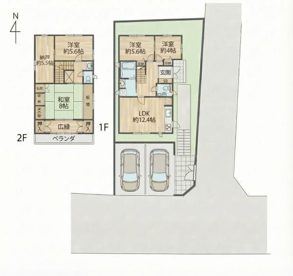 4SLDK Detached House for Sale in Minoh, Osaka - Corner Lot - Thumbnail 2